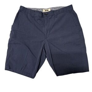 Joseph Abboud Shorts Mens 35 Navy Blue Flat Front Cotton Stretch Chino Casual